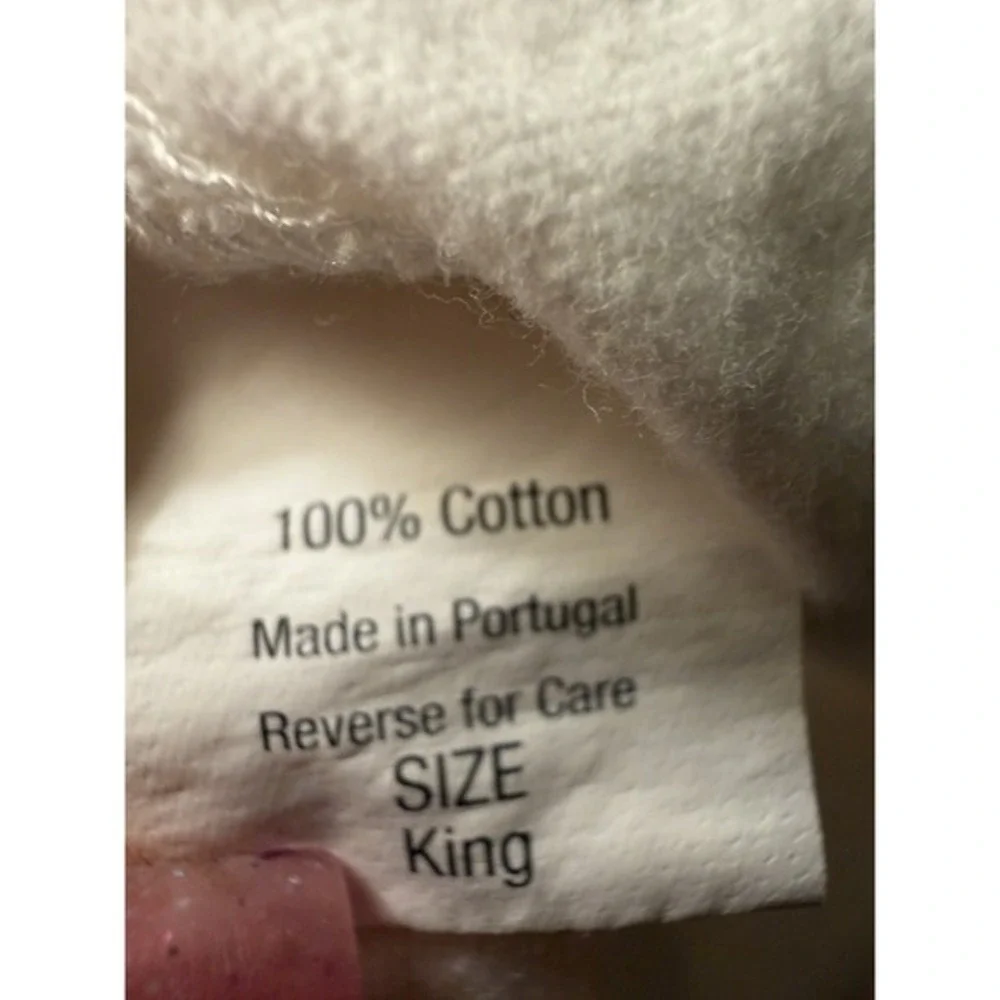 Garnet‎ Hill Candy Cane Flannel King Size Pillowcase Cotton Holiday Christmas